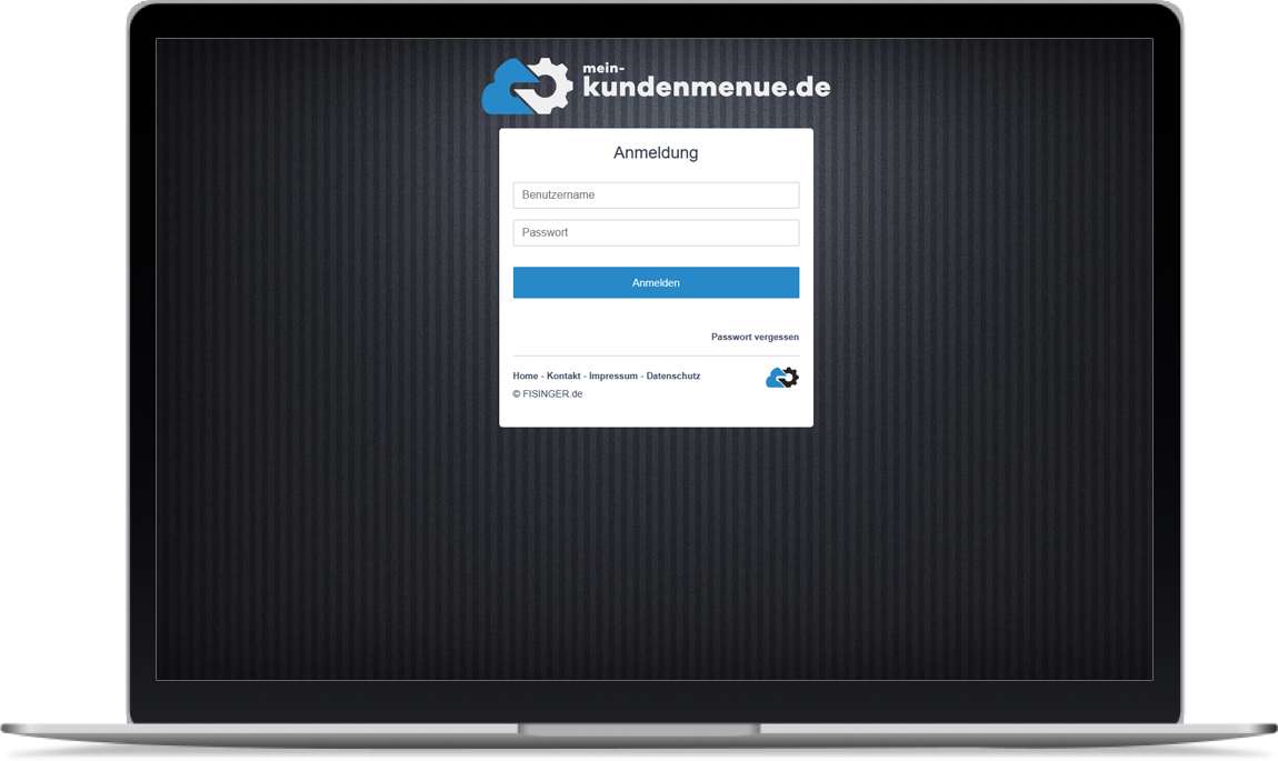 Beispiel einer angepassten MKM-Oberfläche: Login unter eigener Marke